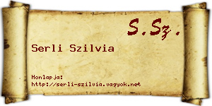 Serli Szilvia névjegykártya