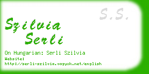 szilvia serli business card